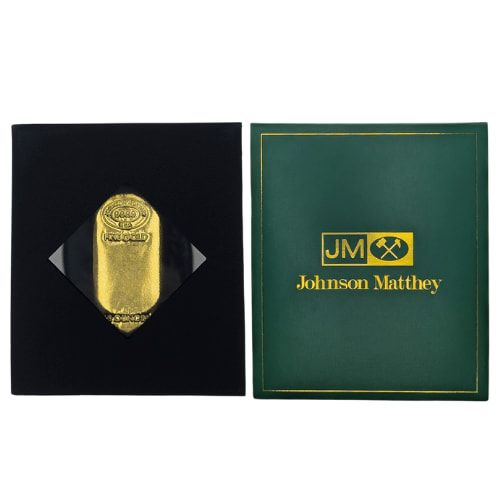 10 oz Johnson Matthey Poured Gold Bar