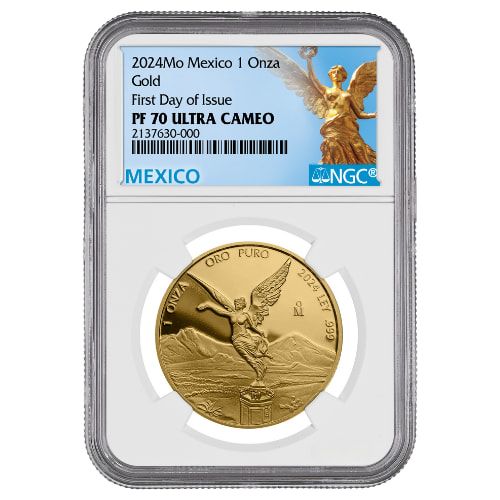 2024\u0020NGC\u0020PF\u002D70\u0020First\u0020Day\u0020of\u0020Issue\u00201\u0020oz\u0020Mexican\u0020Gold\u0020Libertad\u0020Proof\u0020Coin
