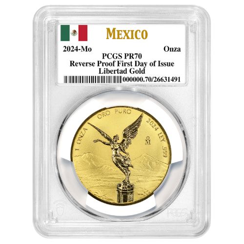 2024\u0020PCGS\u0020PR\u002D70\u0020First\u0020Day\u0020of\u0020Issue\u00201\u0020oz\u0020Gold\u0020Libertad\u0020Reverse\u002DProof\u0020Coin