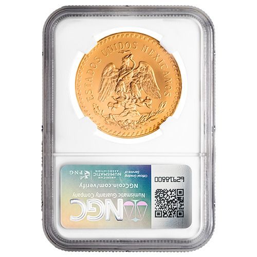1947 NGC MS-70 Mexican 50 Pesos Gold Coin (New Dies Restrike) - Texas Miner Hoard