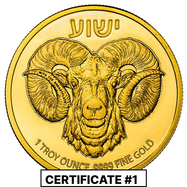 2024\u00201\u0020oz\u0020Ram\u0020of\u0020Calvary\u0020Proof\u0020Gold\u0020Coin\u0020COA\u0020\u00231