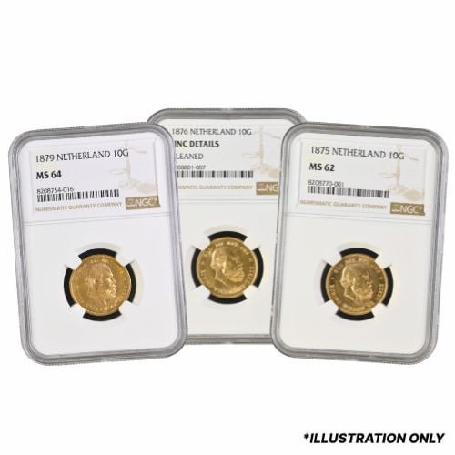 Netherlands\u002010\u0020Guilders\u0020NGC\u0020AU\u002B\u0020Gold\u0020Coin\u0020\u002D\u0020Random\u0020Year