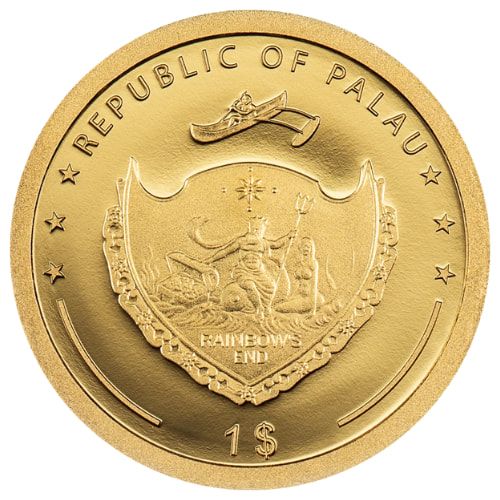 2025 1 Gram Four Leaf Clover - Ounce of Luck Proof Gold Coin SD