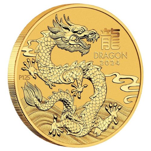 Buy 2024 10 oz Perth Mint Gold Lunar Dragon Coins - Free Shipping