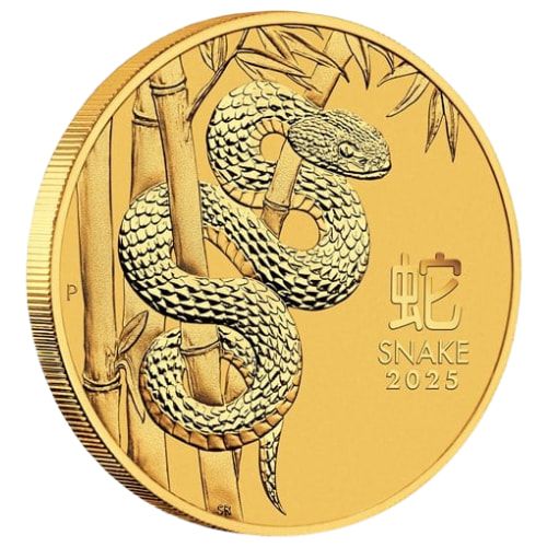 2025 1 oz Year of the Snake Gold Coin - Lunar Series III
