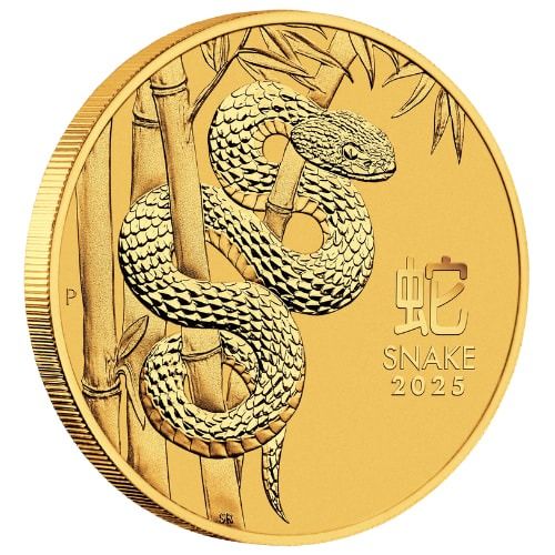 2025 10 oz Year of the Snake Gold Coin - Lunar Series III