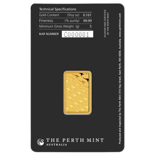 5 Gram Perth Mint Gold Bar - in Assay