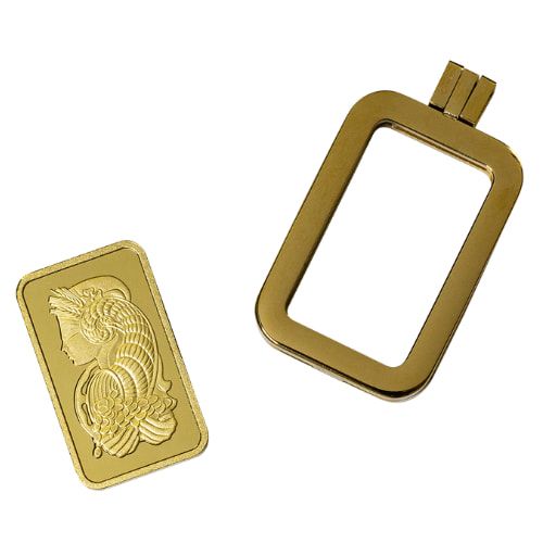 10 Gram Lady Fortuna™ Gold Bar with Pendant Frame