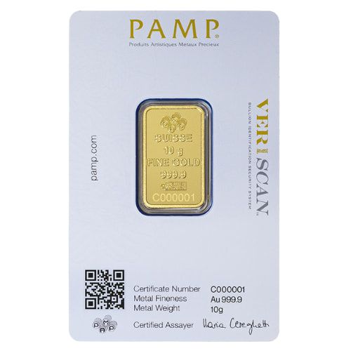10 Gram Lady Fortuna™ Gold Bar with Pendant Frame