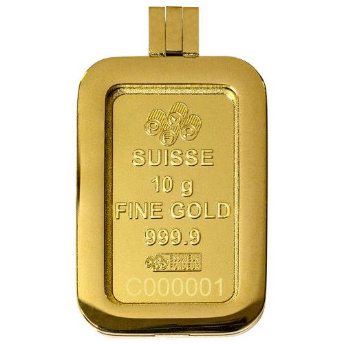 10 Gram Lady Fortuna™ Gold Bar with Pendant Frame