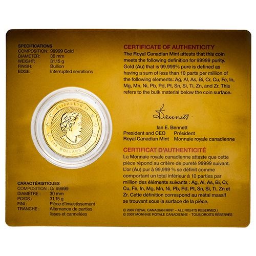 Buy 2011 1 oz Canadian Mountie .99999 Gold Coin | SD Bullion
