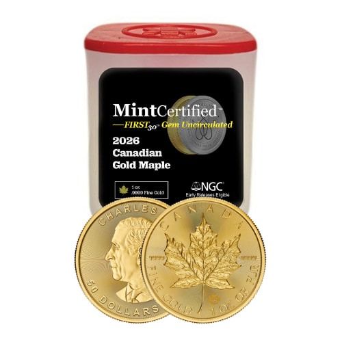 2026\u00201\u0020oz\u0020Canadian\u0020Gold\u0020Maple\u0020MintCertified\u2122\u0020FIRST30\u0020\u2013\u0020Sealed\u0020Tube\u0020of\u002010