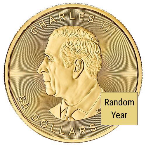 1 oz Canadian Gold Maple Leaf Coin - Random Year