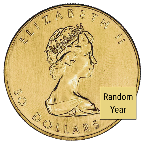 1 oz Canadian Gold Maple Leaf Coin - Random Year
