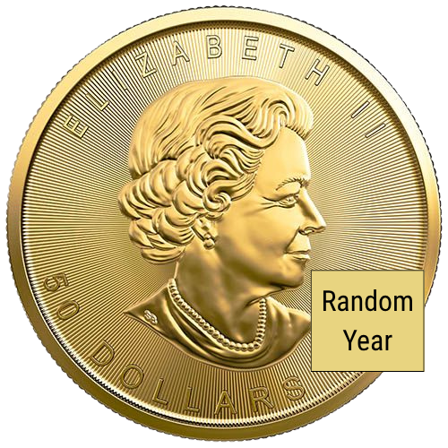 1 oz Canadian Gold Maple Leaf Coin - Random Year