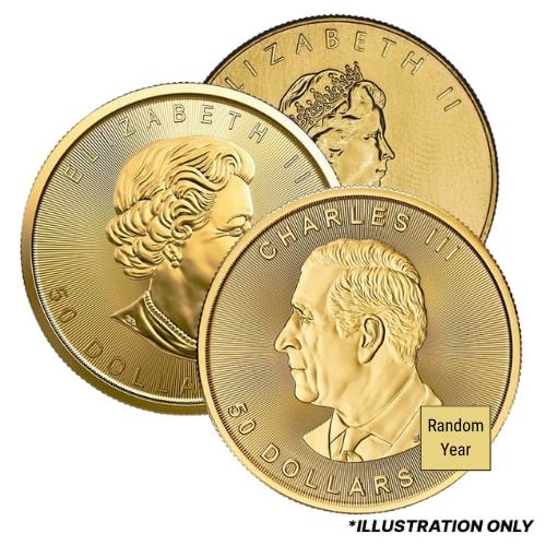 1 oz Canadian Gold Maple Leaf Coin - Random Year