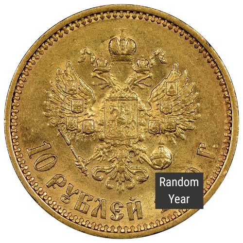 Russian\u002010\u0020Roubles\u0020Gold\u0020Coin\u0020\u002D\u0020Average\u0020Circulated\u0020Condition\u0020\u002D\u0020Random\u0020Years