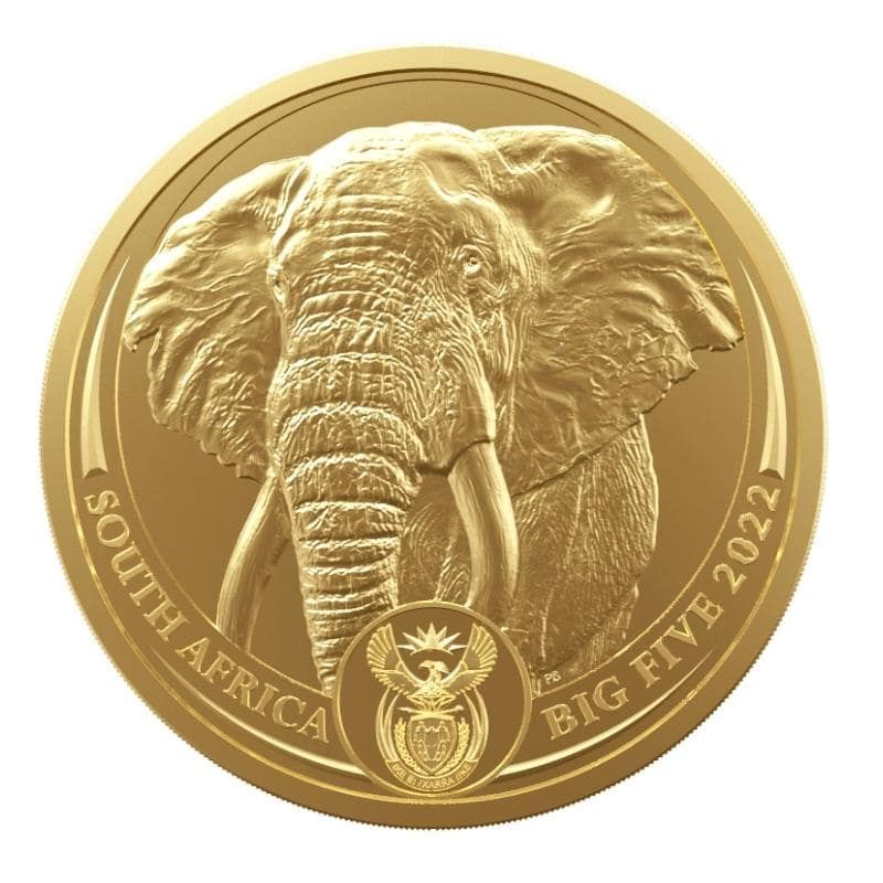 2022\u00201\u0020oz\u0020South\u0020African\u0020Gold\u0020Elephant\u0020Coin\u0020\u002D\u0020Big\u00205\u0020Series