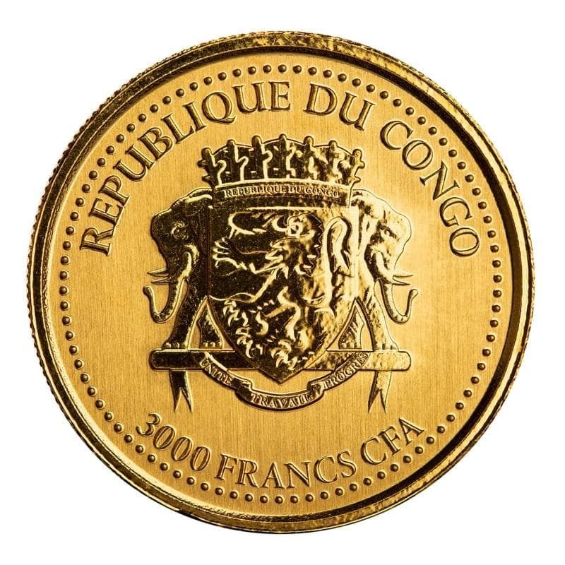 Buy 2022 1 oz Congo Gorilla Gold Proof Coins - Free Shipping