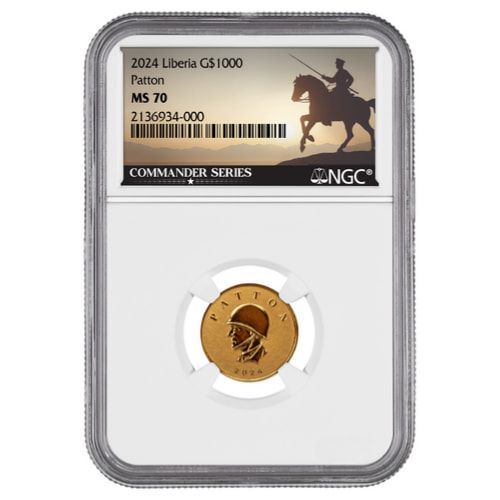 2024 1/10 oz NGC MS-70 Patton Gold Coin - Commander Series