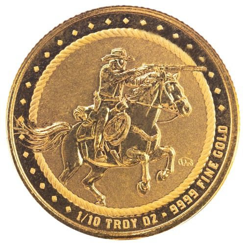 Buy 1/10 oz The Rifleman Gold Round - Cowboy Series | SD Bullion
