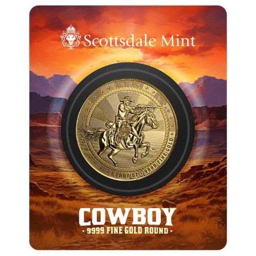 1 oz The Rifleman Gold Round - Cowboy Series