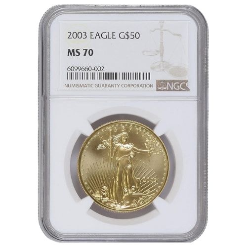2003\u00201\u0020oz\u0020NGC\u0020MS\u002D70\u0020Gold\u0020American\u0020Eagle