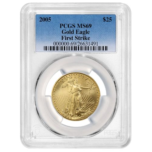 2005\u0020PCGS\u0020MS\u002D69\u0020First\u0020Strike\u00201\u002F2\u0020oz\u0020American\u0020Gold\u0020Eagle\u0020Coin