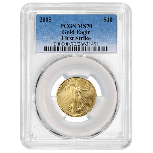2005\u0020PCGS\u0020MS\u002D70\u0020First\u0020Strike\u00201\u002F4\u0020oz\u0020American\u0020Gold\u0020Eagle\u0020Coin\u0020