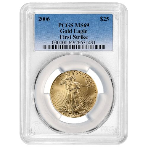 2006\u0020PCGS\u0020MS\u002D69\u0020First\u0020Strike\u00201\u002F2\u0020oz\u0020American\u0020Gold\u0020Eagle\u0020Coin