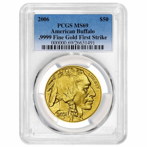 2006\u0020PCGS\u0020MS\u002D69\u0020First\u0020Strike\u00201\u0020oz\u0020American\u0020Gold\u0020Buffalo\u0020Coin