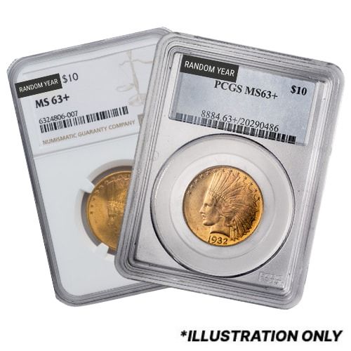 NGC\u002FPCGS\u0020MS\u002D63\u002B\u0020\u002410\u0020Indian\u0020Eagle\u0020Gold\u0020Coin\u0020\u002D\u0020Random\u0020Year