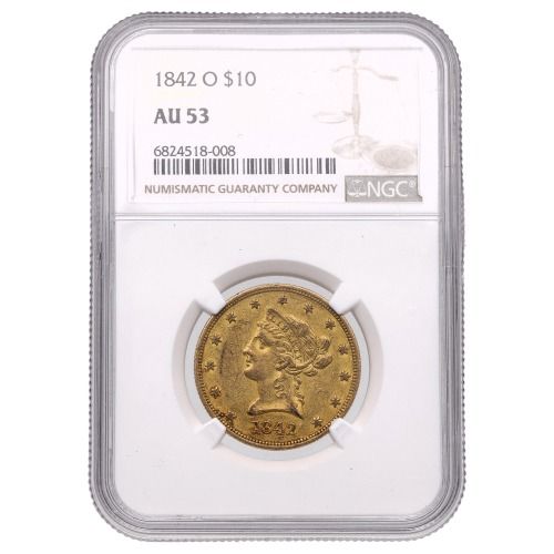 1842\u002DO\u0020NGC\u0020AU\u002D53\u0020\u002410\u0020Liberty\u0020Eagle\u0020Gold\u0020Coin