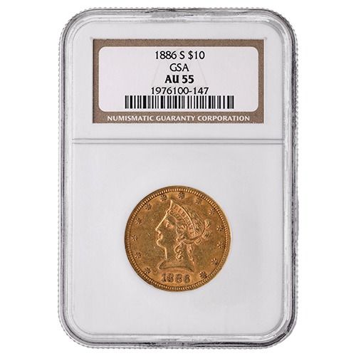 1886\u002DS\u0020NGC\u0020AU\u002D55\u0020\u002410\u0020Liberty\u0020Gold\u0020Coin\u0020\u002D\u0020From\u0020GSA