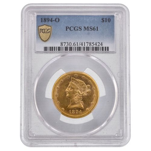 1894\u002DO\u0020PCGS\u0020MS\u002D61\u0020\u002410\u0020Liberty\u0020Eagle\u0020Gold\u0020Coin\u0020
