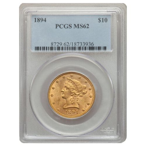 PCGS\u0020MS\u002D62\u00201894\u0020\u002410\u0020Liberty\u0020Eagle\u0020Gold\u0020Coin