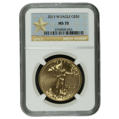 2013\u002DW\u0020NGC\u0020MS\u002D70\u00201\u0020oz\u0020American\u0020Gold\u0020Eagle\u0020Burnished\u0020Coin\u0020\u002D\u0020West\u0020Point\u0020Star\u0020Label