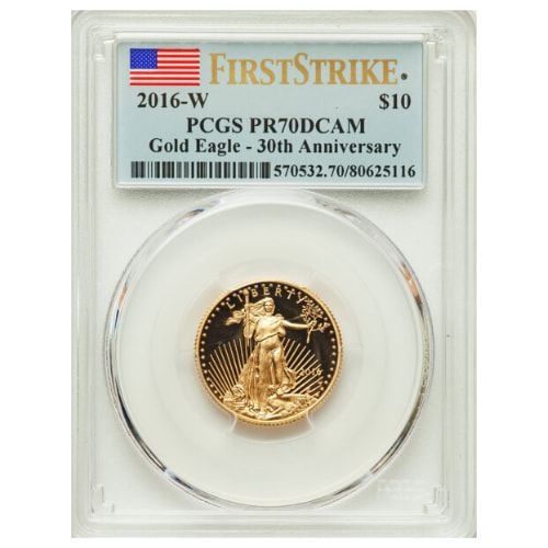 2016-W PCGS PR-70 DCAM First Strike American Gold Eagle 30th Anniversary 4-Proof Coin Set