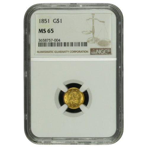 1851\u0020NGC\u0020MS\u002D65\u0020\u00241\u0020Liberty\u0020Head\u0020Gold\u0020Coin\u0020\u002D\u0020Type\u0020I\u0020