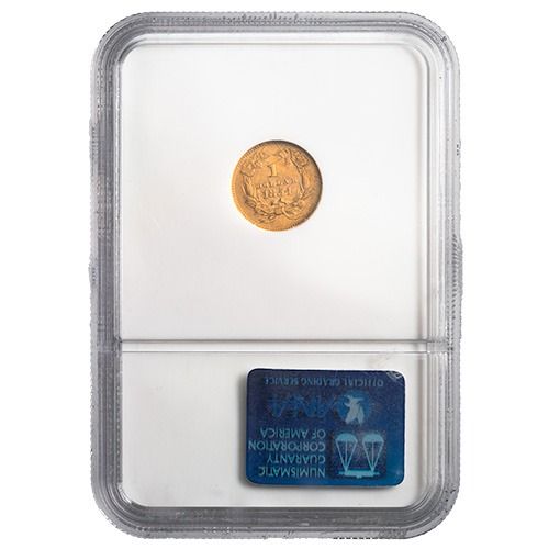 NGC AU-50 $1 Indian Princess Liberty Head Gold Coin Type II - Random Year