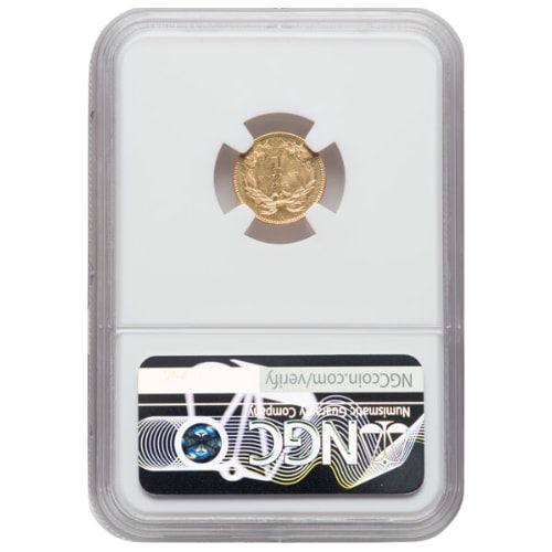 1861 NGC MS-61 $1 Indian Princess Liberty Head Gold Coin - Type III