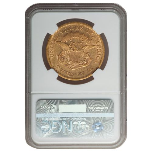 1862 NGC AU-53 $20 Liberty Double Eagle Gold Coin