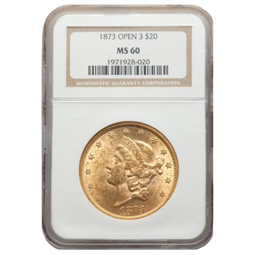 1873\u0020NGC\u0020MS\u002D60\u0020\u002420\u0020Liberty\u0020Double\u0020Eagle\u0020Gold\u0020Coin\u0020\u002D\u0020Open\u00203