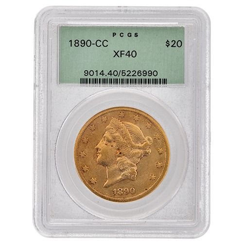 1890\u002DCC\u0020PCGS\u0020XF\u002D40\u0020\u002420\u0020Liberty\u0020Double\u0020Eagle\u0020Gold\u0020Coin