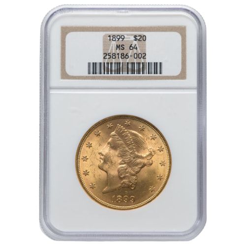 1899\u0020NGC\u0020MS\u002D64\u0020\u002420\u0020Liberty\u0020Double\u0020Eagle\u0020Gold\u0020Coin\u0020