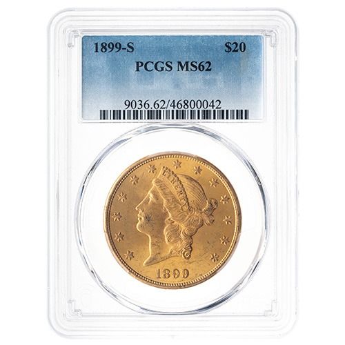 1899\u0020PCGS\u0020MS\u002D62\u0020\u002420\u0020Liberty\u0020Head\u0020Double\u0020Eagle\u0020Coin