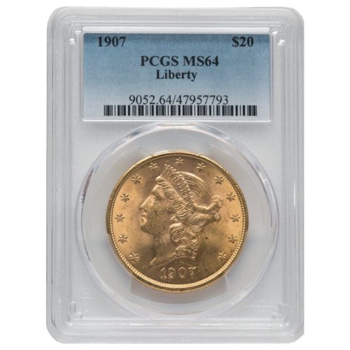 1907\u0020MS\u002D64\u0020\u002420\u0020Liberty\u0020Double\u0020Eagle\u0020Gold\u0020Coin