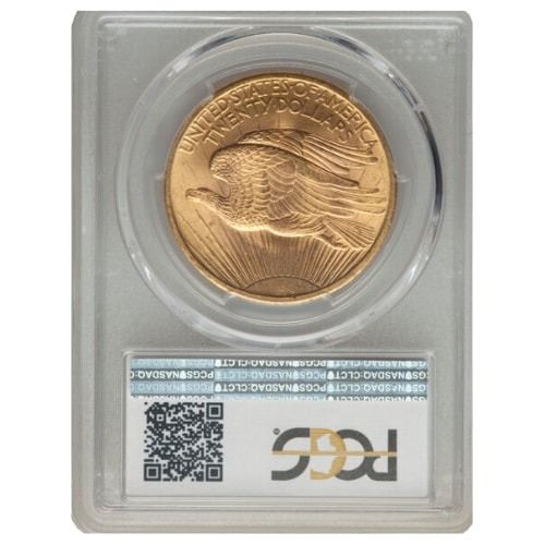 1907 PCGS MS-64+ $20 St. Gaudens Double Eagle Gold Coin