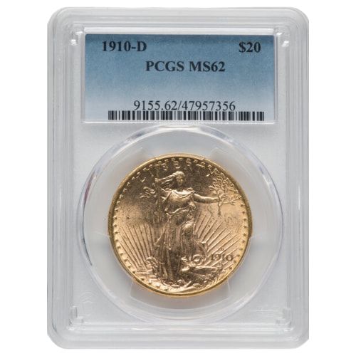 1910\u002DD\u0020PCGS\u0020MS\u002D63\u0020\u002420\u0020St.\u0020Gaudens\u0020Double\u0020Eagle\u0020Gold\u0020Coin