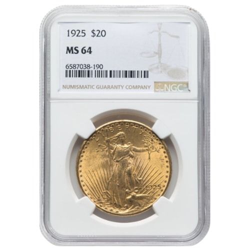 1925\u0020NGC\u0020MS\u002D64\u0020\u002420\u0020St.\u0020Gaudens\u0020Double\u0020Eagle\u0020Gold\u0020Coin
